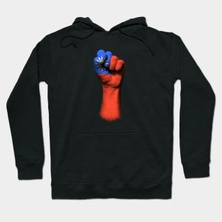 Flag of Taiwan on a Raised Clenched Fist Hoodie